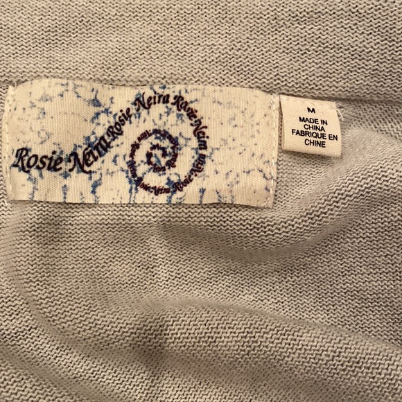 Super cute, long gray cardigan with buttons. - Picture 5 of 6